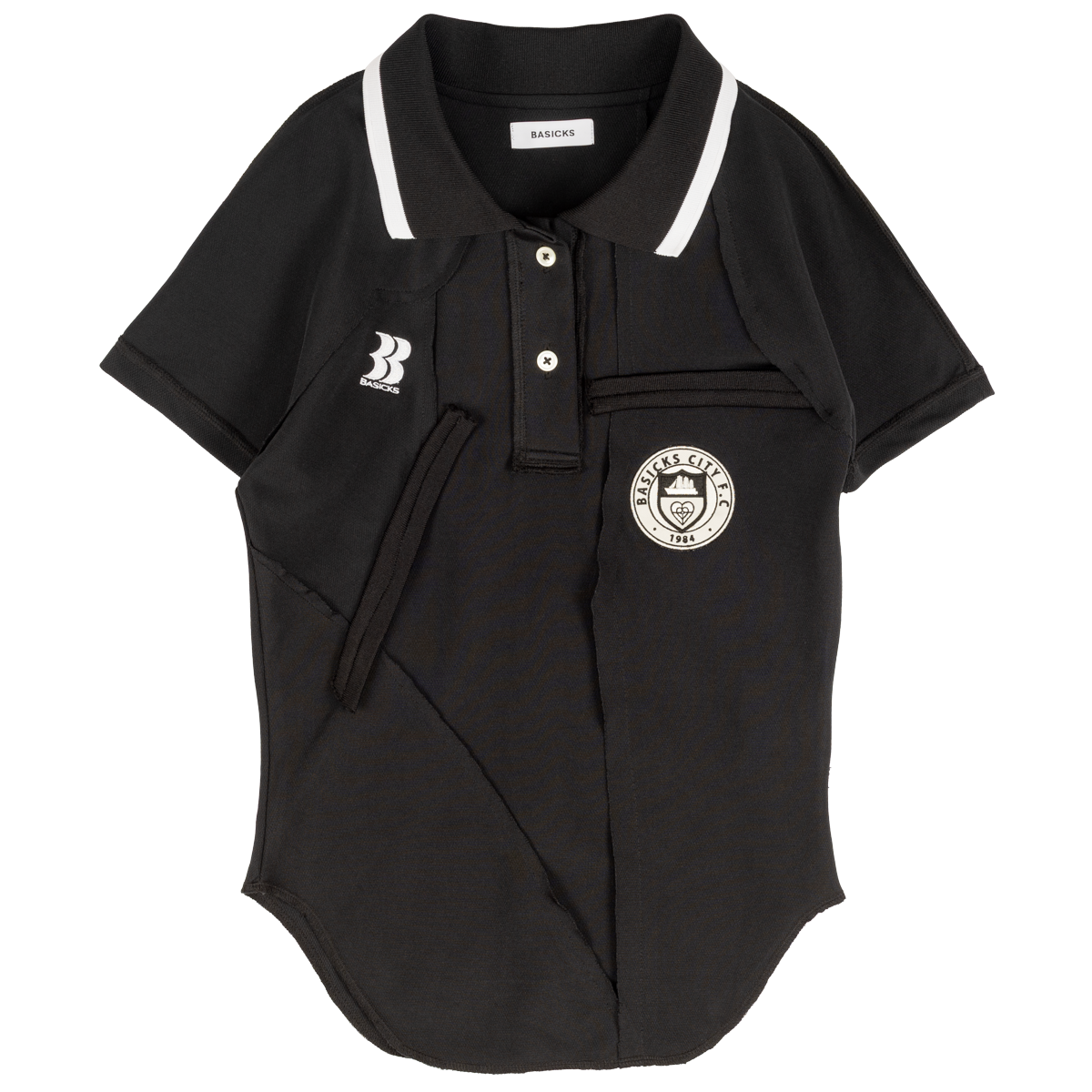 Reconstruction Football T-shirt(BLACK) – BASICKS