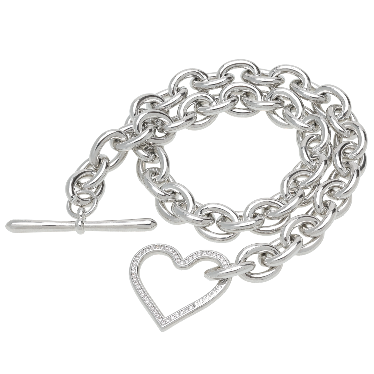 BASICKS】Heart Necklace (Medium Link) 【公式通販】