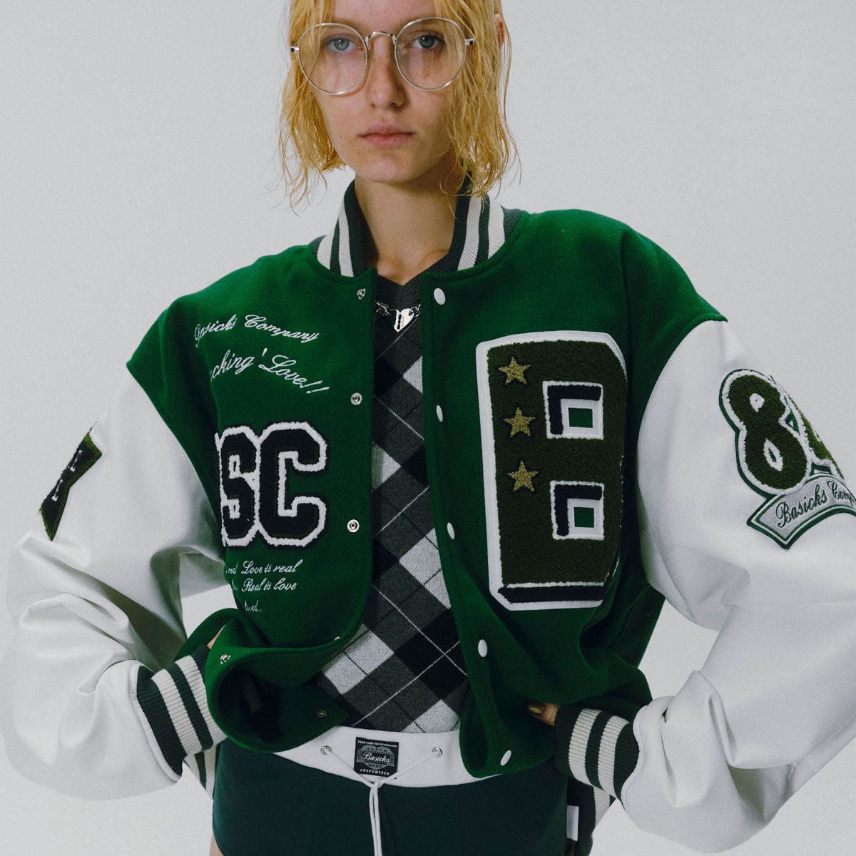 Vintage Style Varsity Jacket(GREEN) – BASICKS