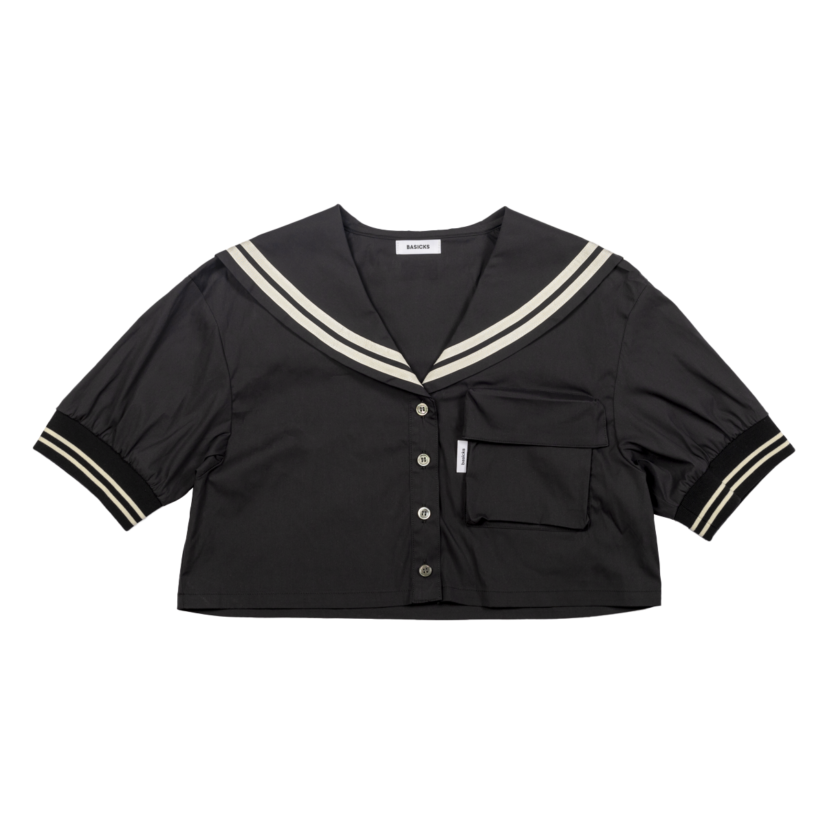 Thomas Mason Sailor Shirt(BLACK) – BASICKS