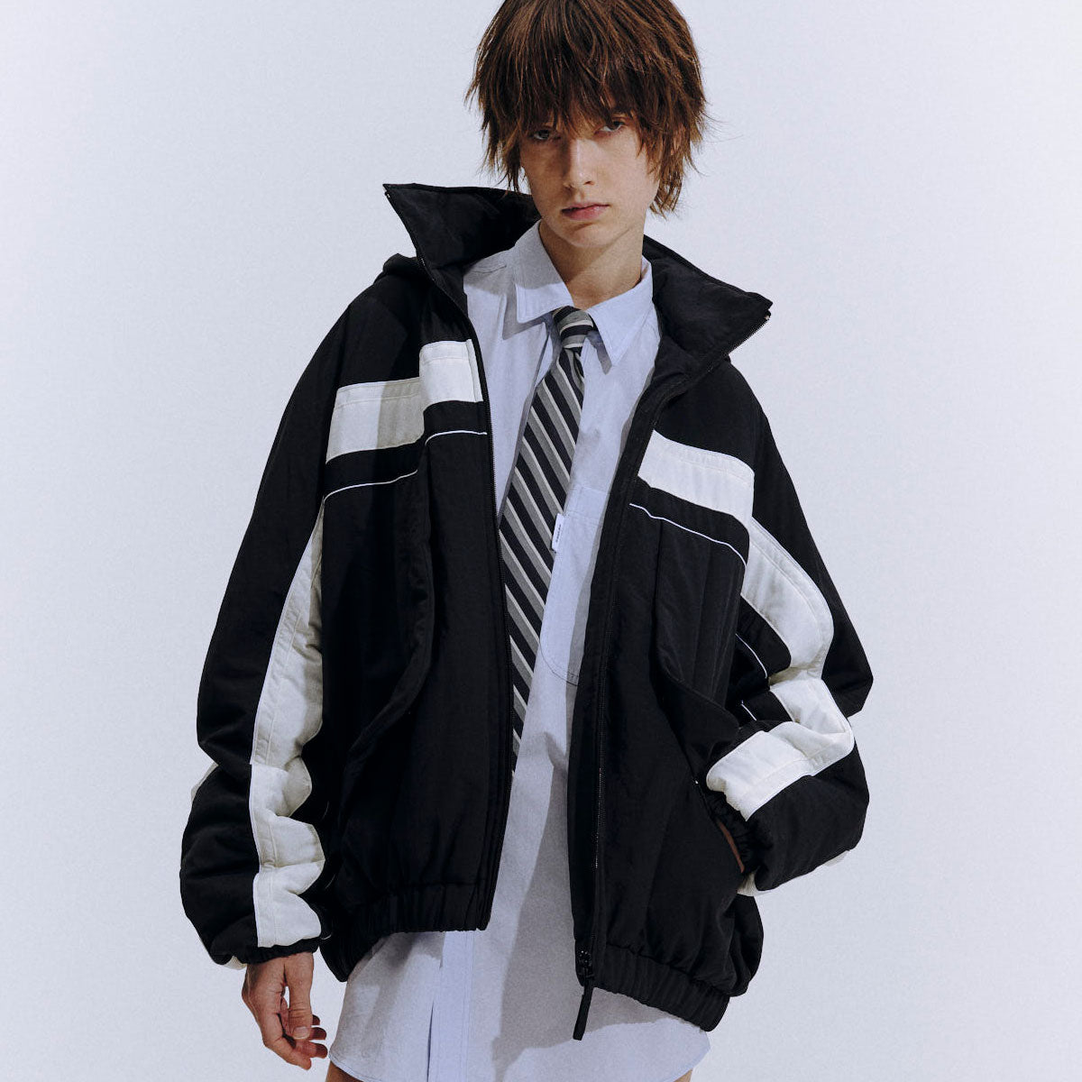最終 BASICKS Puffer Two Tone Track Jacket | ヤマダウェブコム