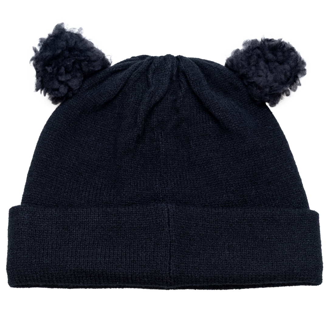 Removable Bear Ear Beanie(BLACK) – BASICKS
