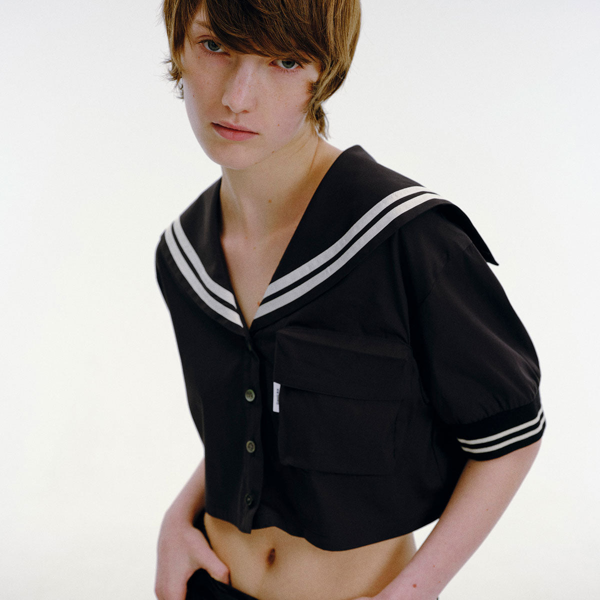 新品 Thomas BASICKS – Shirt(BLACK) Sailor Mason トップス