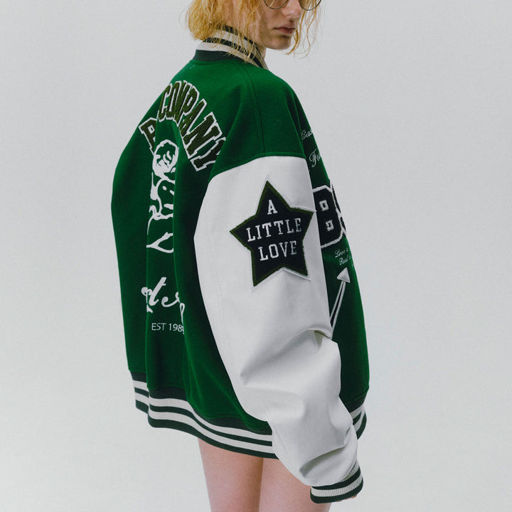 \"完全無地\"80s-90s Virsity Jacket Made In USA 完全無地