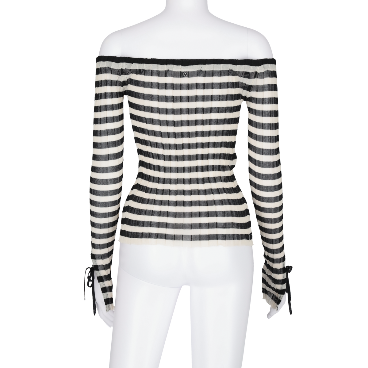 Sheer Stripe Strap Cardigan(BLACK) – BASICKS