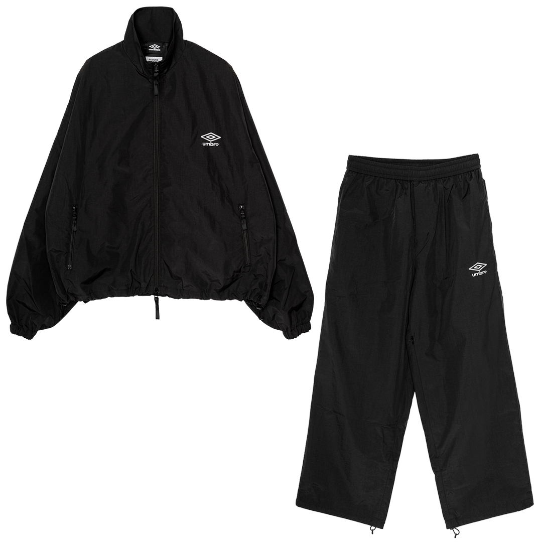 X UMBRO NYLON TRACK JACKET TROUSERS BLACK BASICKS